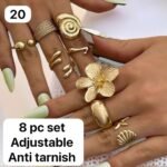 Ring 8pc Set Anti Tarnish