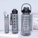 3 in 1 Motivational Transparent Water Bottle 2000ml 900ml 300ml