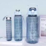 3 in 1 Motivational Transparent Water Bottle 2000ml 900ml 300ml