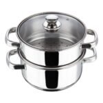 Momos Steamer Steel With Glass Lid