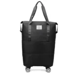 Folding Bag Trolly Bag With Wheel Black