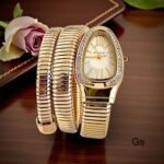 Snake Watch Bracelet White Dial