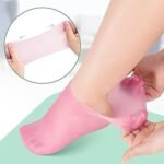 Silicone Gel Heel Socks Pink