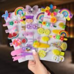 Kids Hair Pin Card 10pc Random Colour & Design